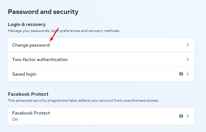 Change password