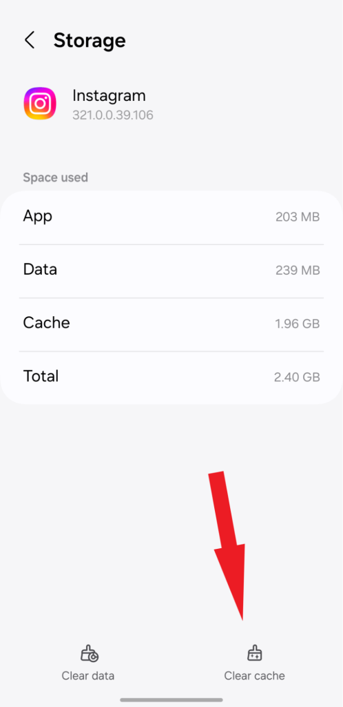 Clear cache