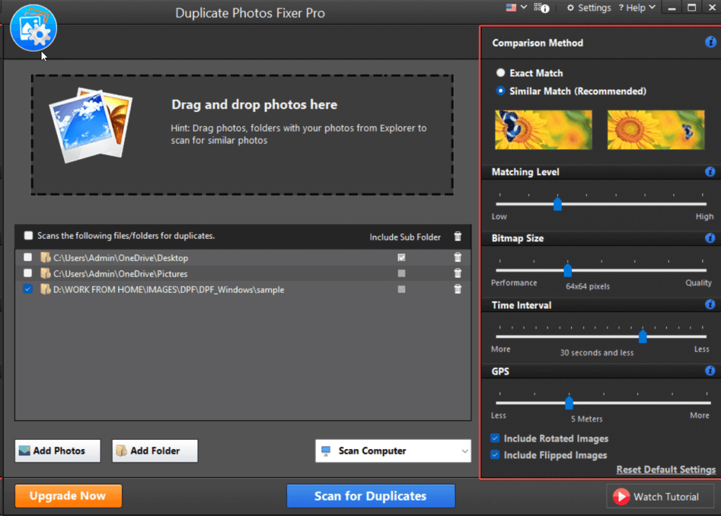 Duplicate photo finder