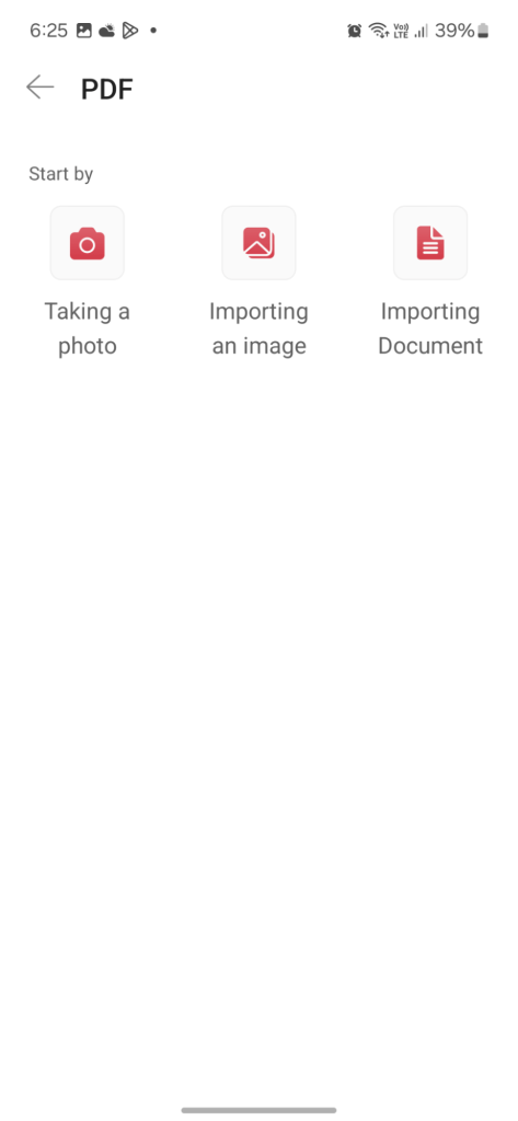 Importing an image