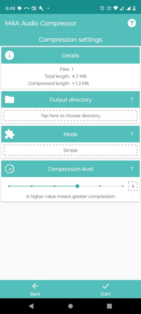 M4A Audio Compressor app