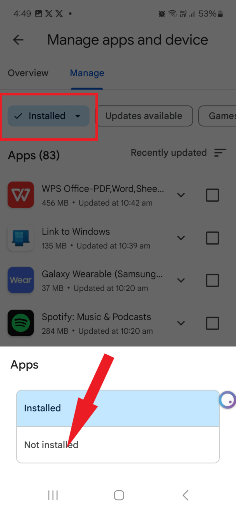 Not installed