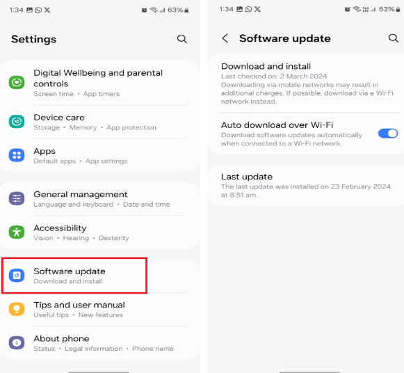 Software update
