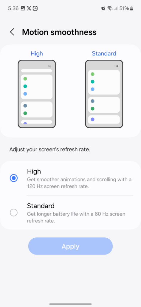 Standard mode