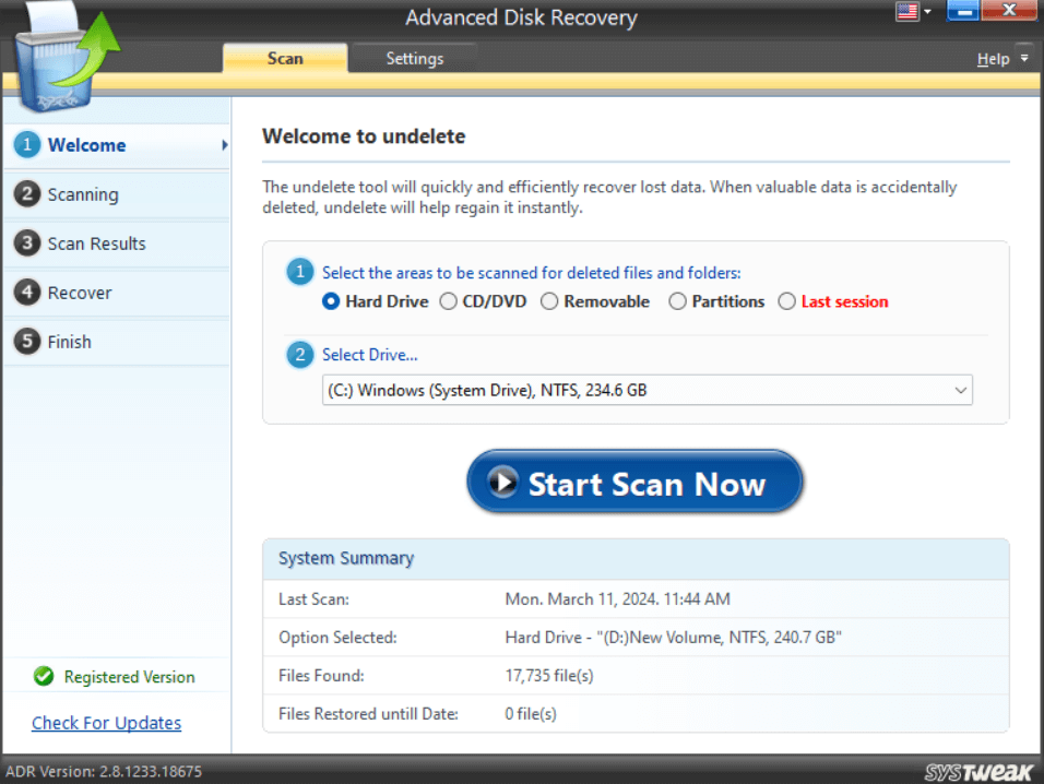 disk recovery