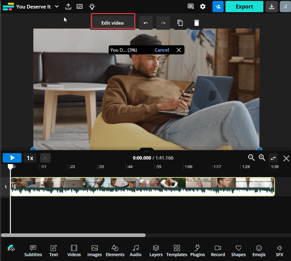 edit video background