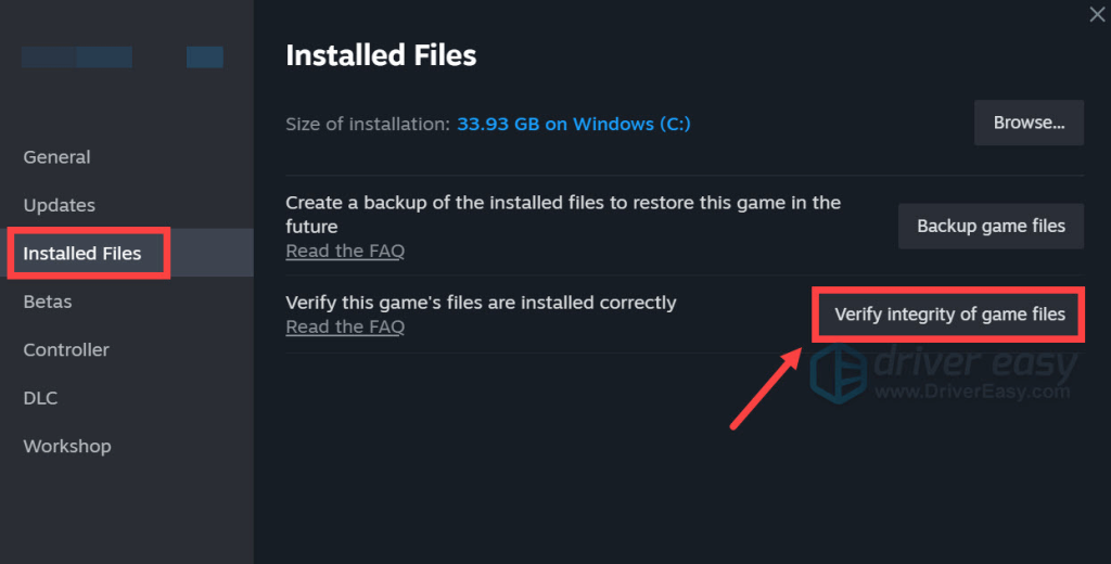 installed files