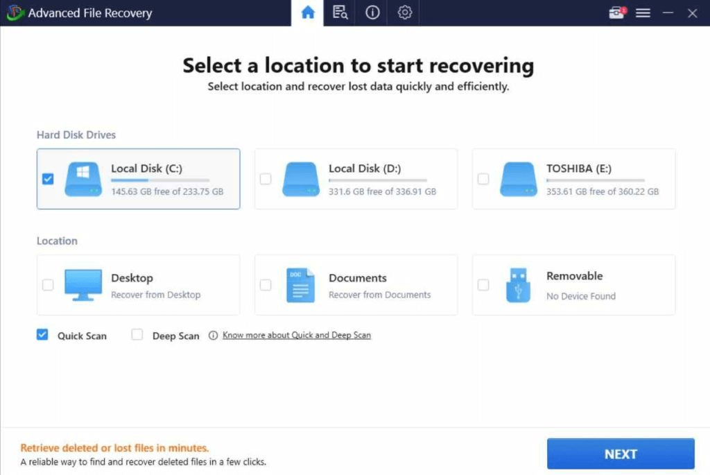 recover data