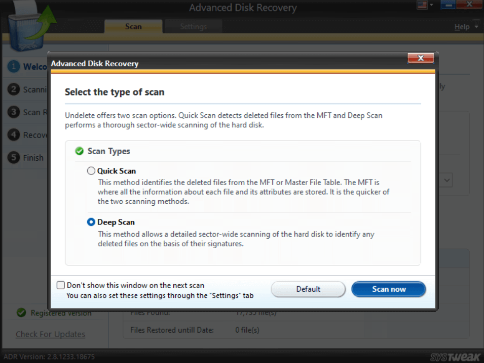 scan data recovery