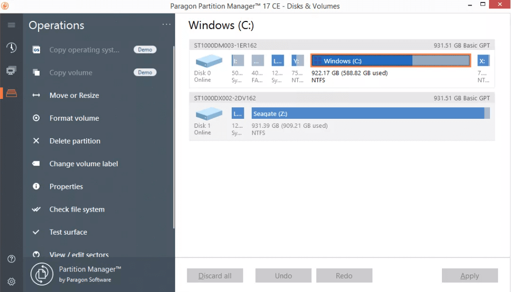 Paragon Partition Manager