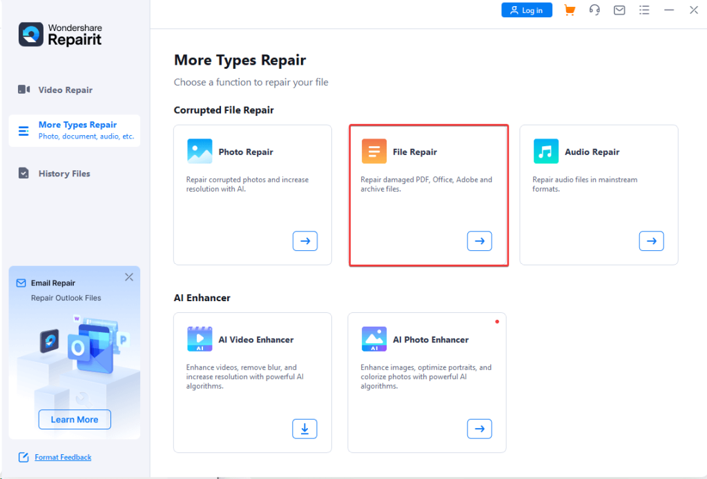 Wondershare Repairit software