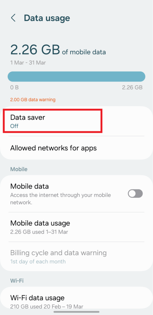 data saver