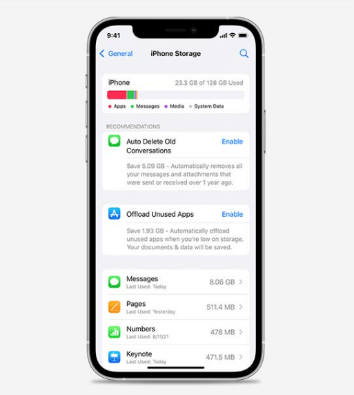 iphone storage