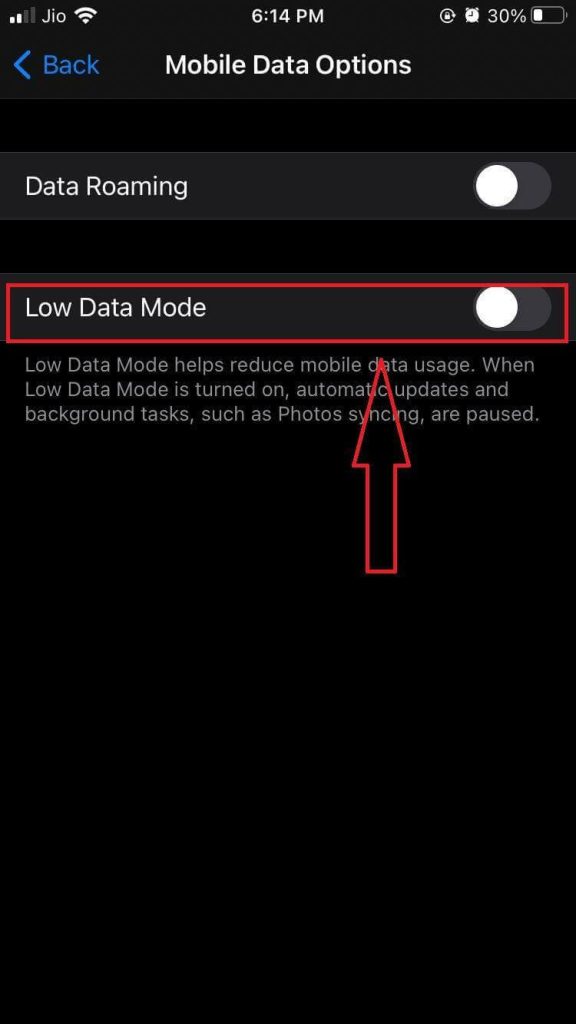 low data mode