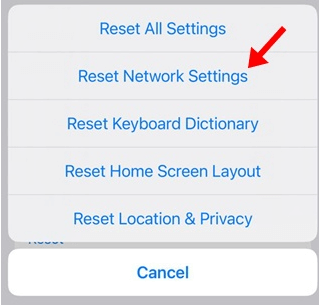 reset settings