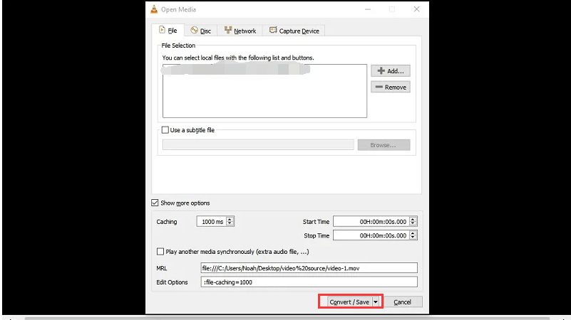 import the video files