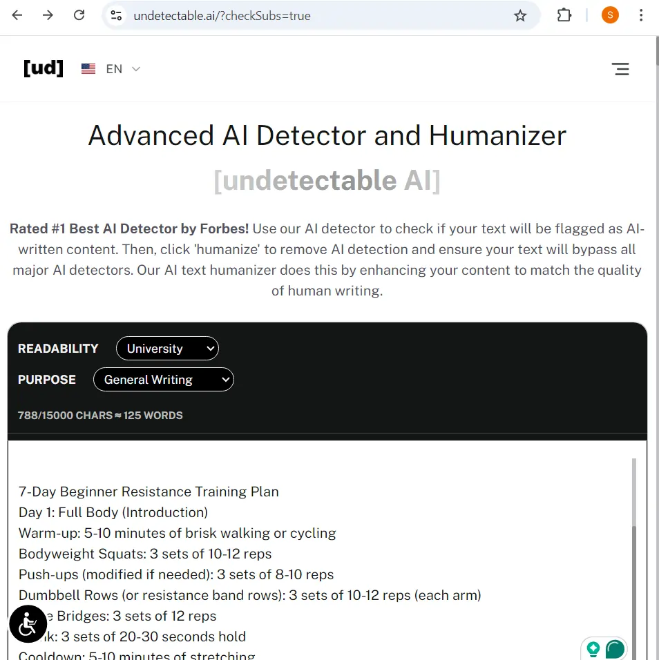 Undetectable AI