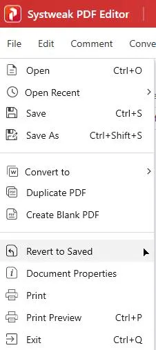Revert to Saved