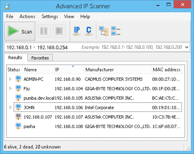 ADVANCED iP SCANNER