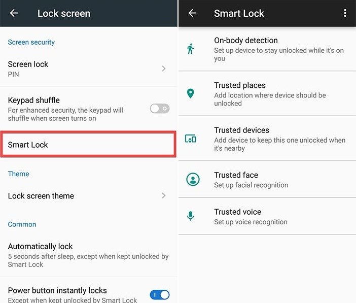 Activate Smart Lock