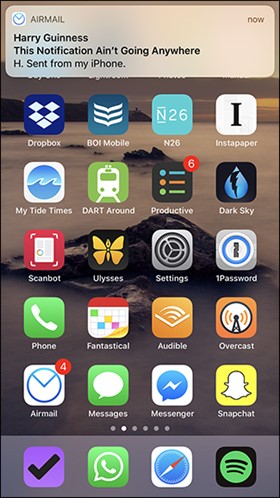 Airmail notifications