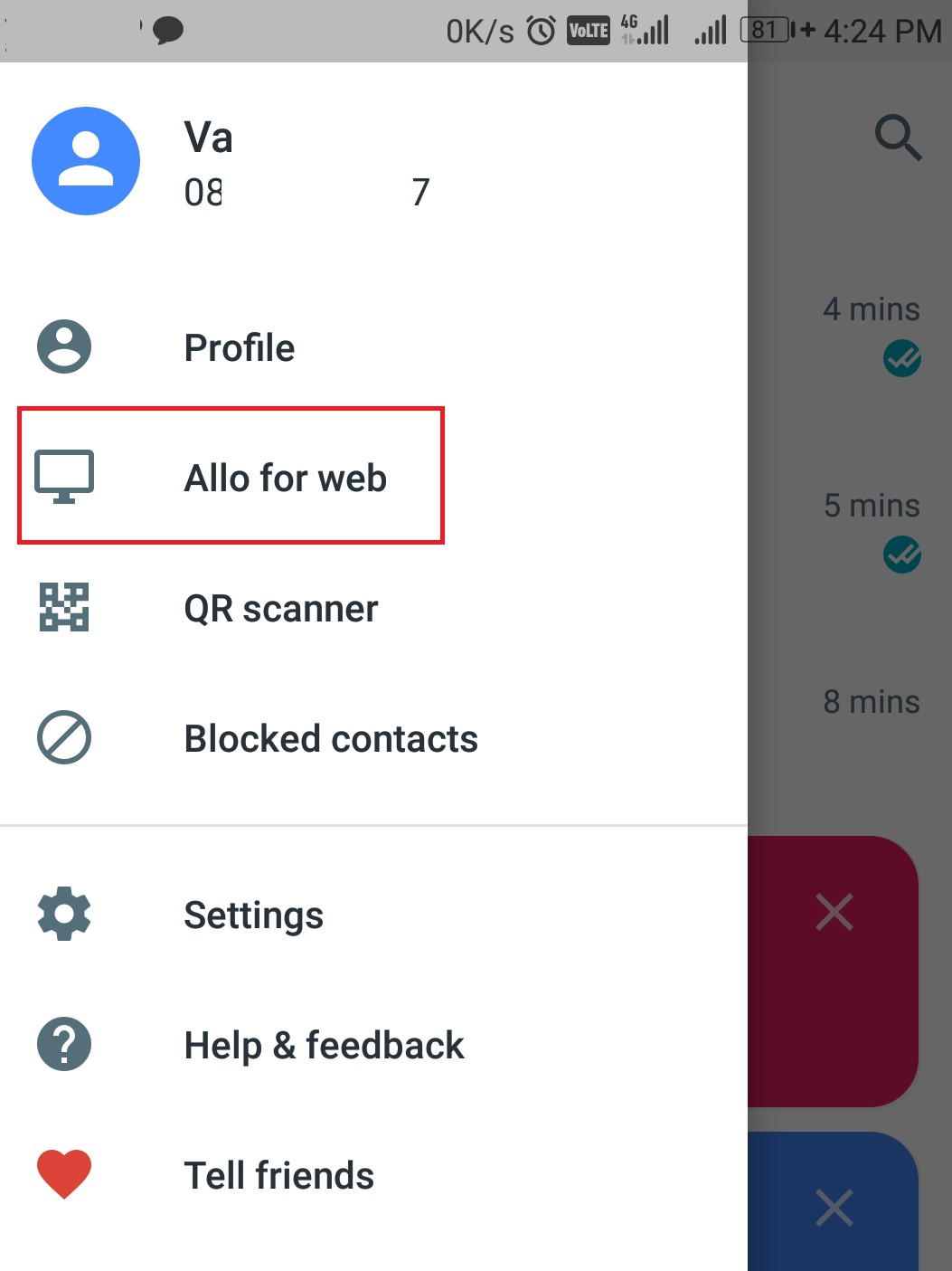 Allo for web