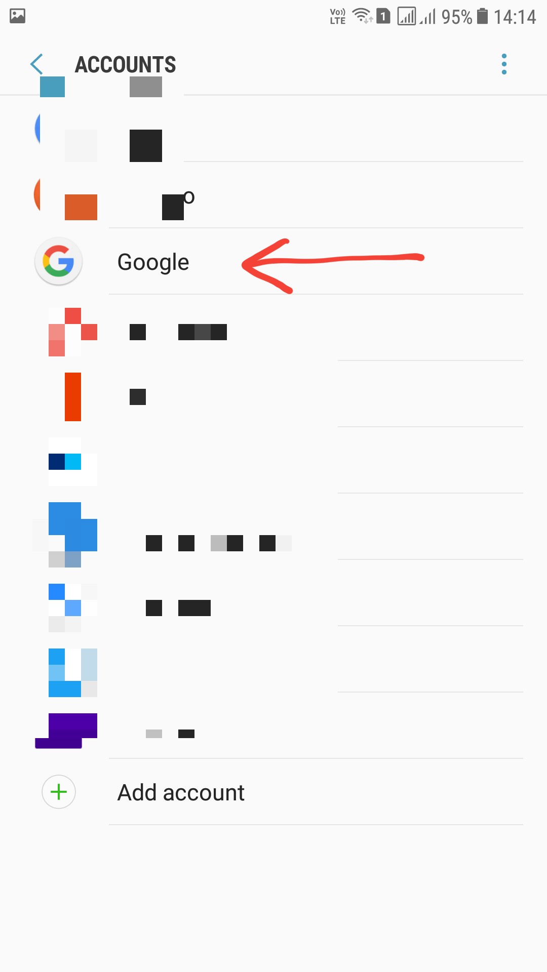 Android accounts google