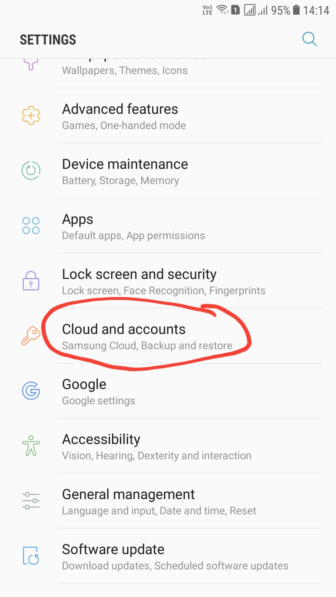Android cloud and accounts