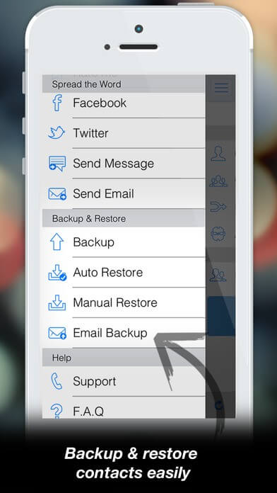 backup and restore contacts
