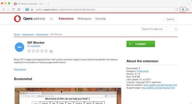  Block GIFs from autoplaying on Opera 