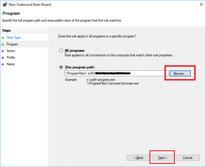 Block Internet Access for a Software