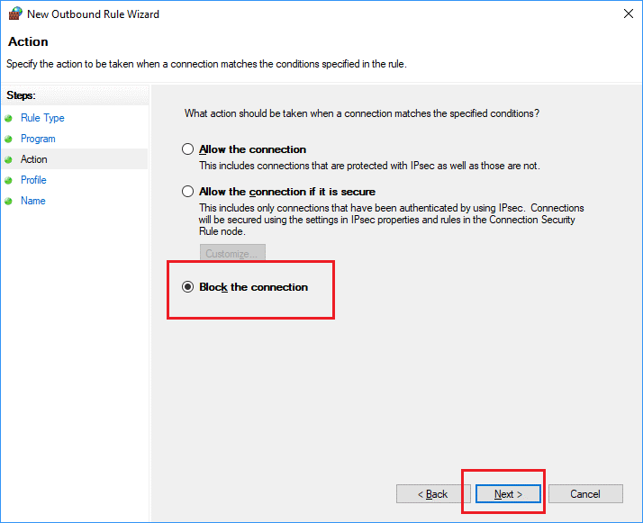 Block Internet Access for a Software