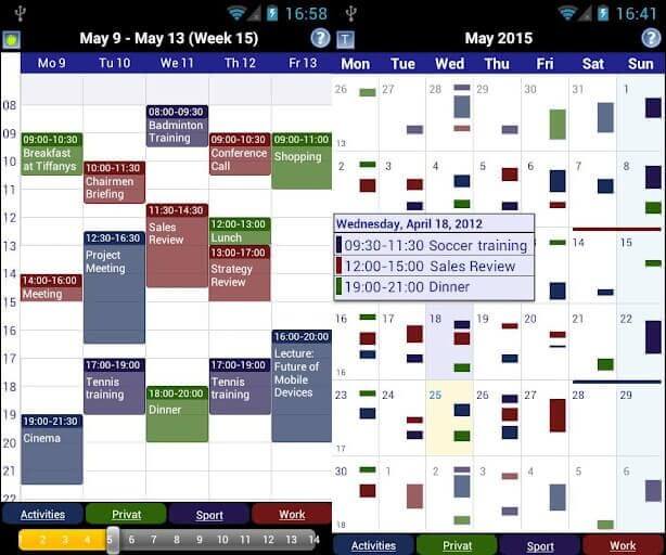 Business Calendar- best calendar app 2017
