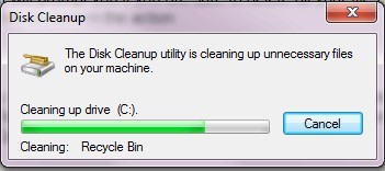 clean disk c windows 7 professional