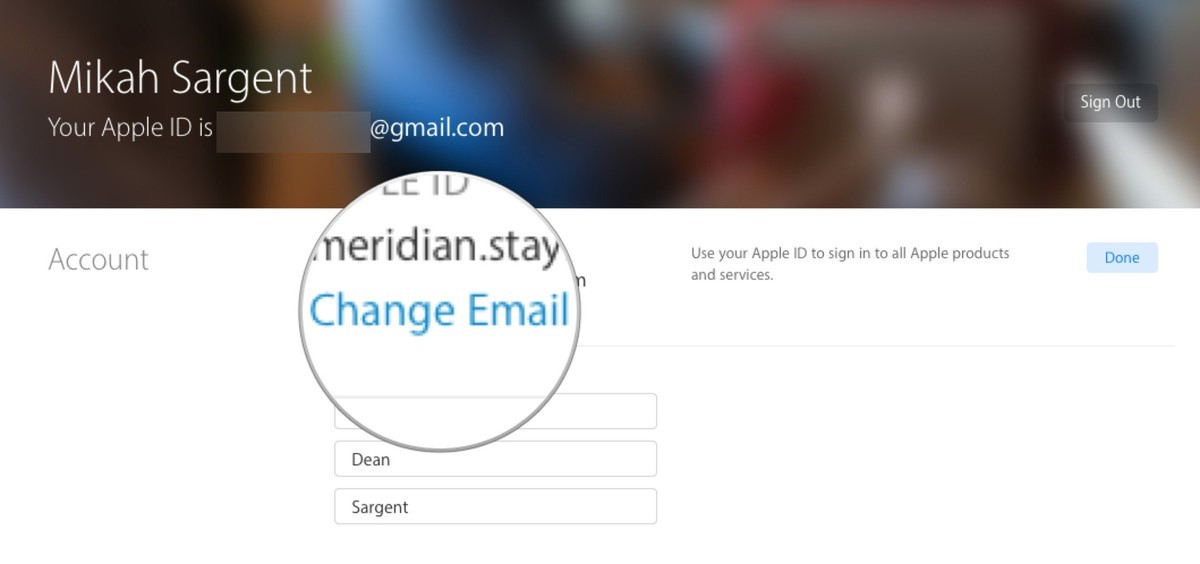 Change Email Address under Apple ID