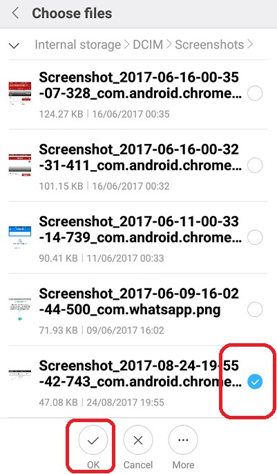 Choose file whatsapp