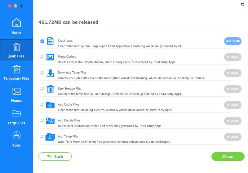 Clear Junk Files and Cache