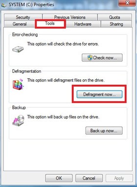 Defragment now