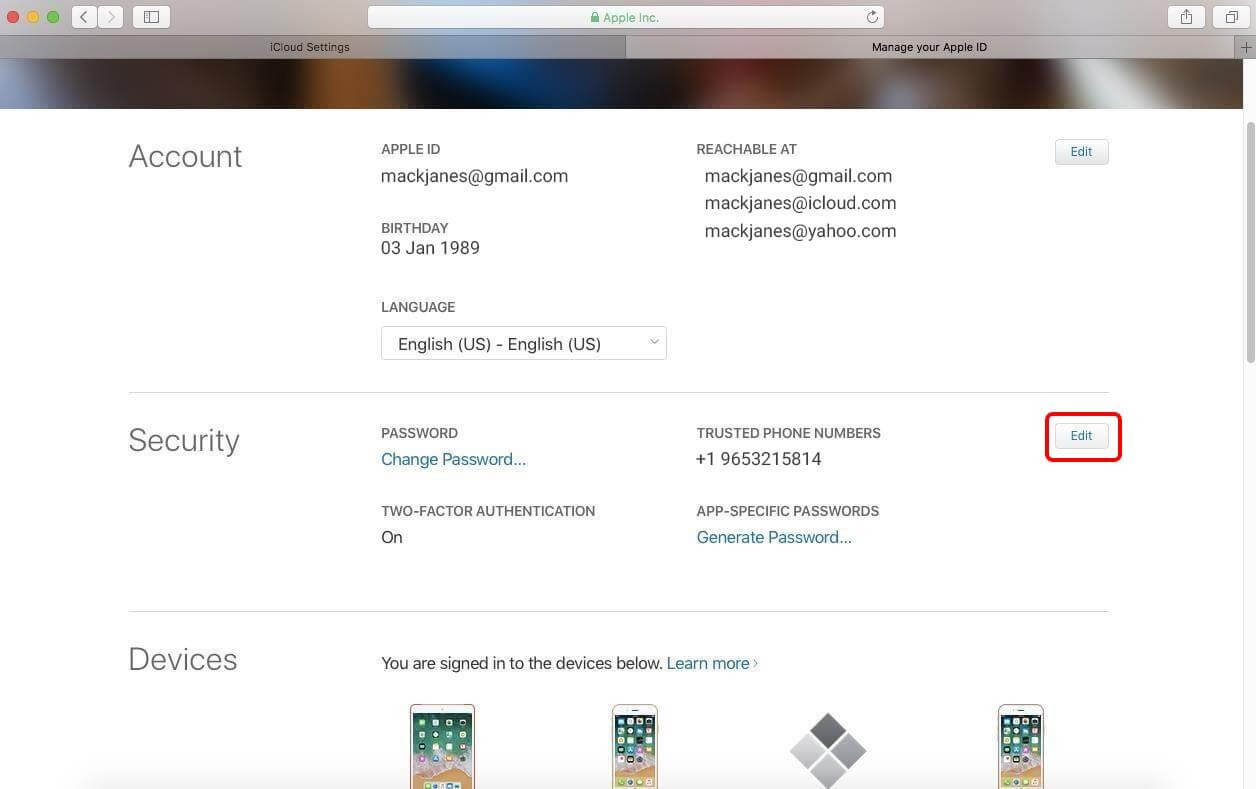 Disable Two-Factor Authentication