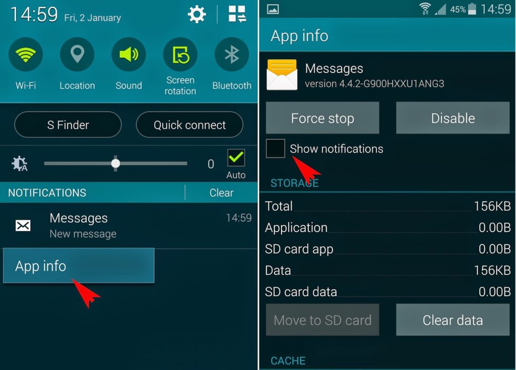 Disable annoying app notifications