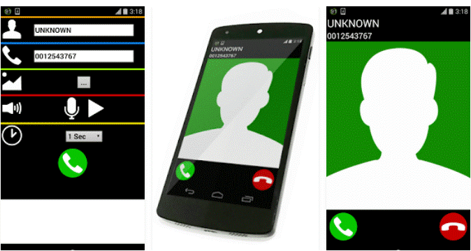 Fake call with real voice