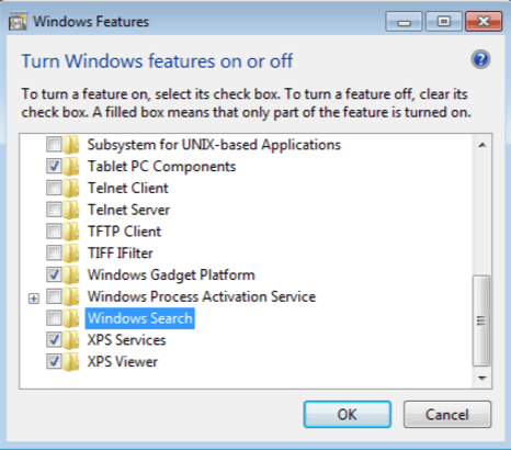 Outlook Search Problem