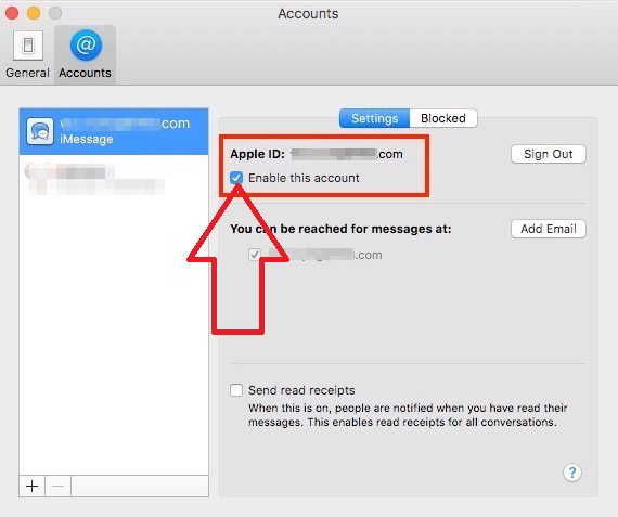imessage not working on mac phone number