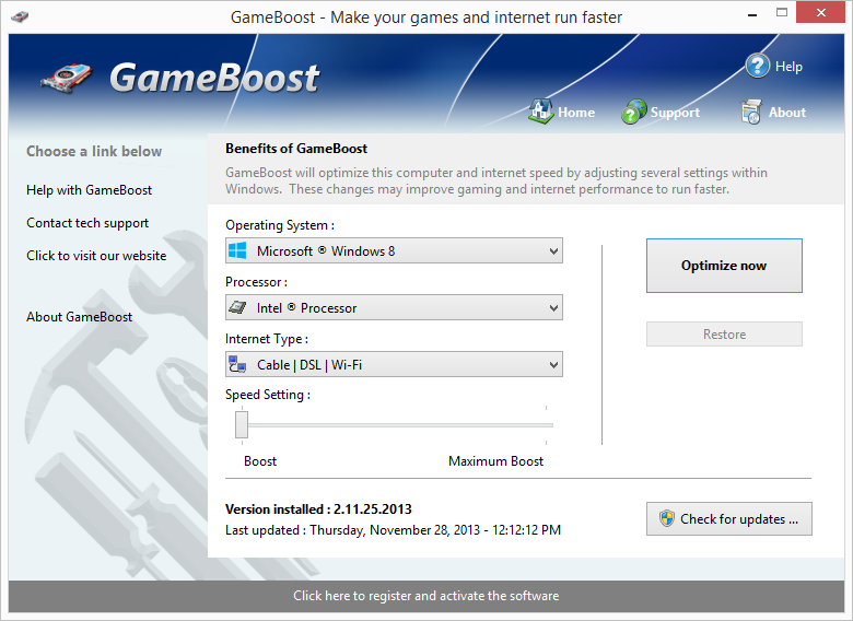 GameBoost for windows PC