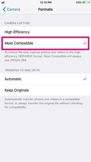 How To Disable High Efficiency In iOS 11.
