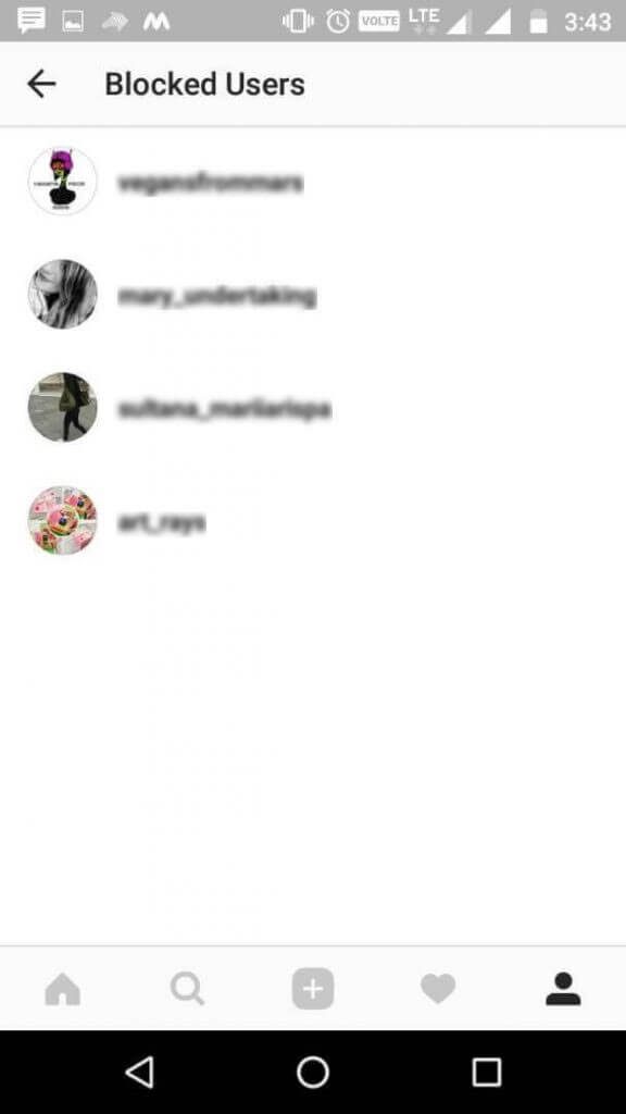 How to see the List of all profiles you have blocked on Instagram