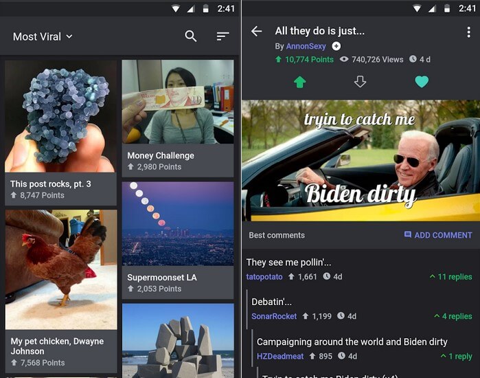 Imgur- photo sharing webiste for photographers