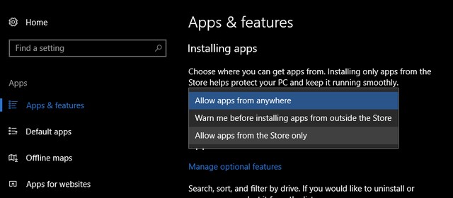 Installing apps