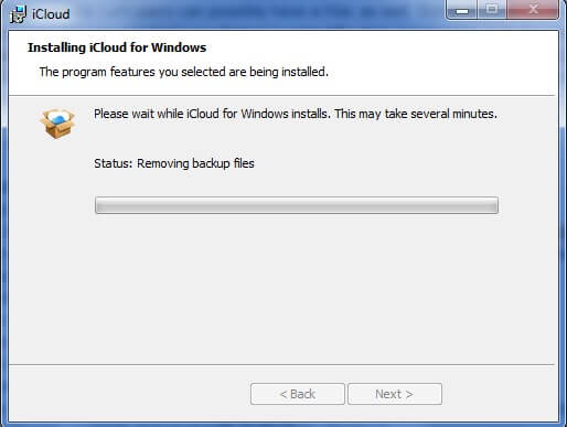 Installing iCloud for windows