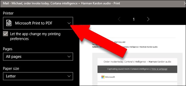 Microsoft print to pdf